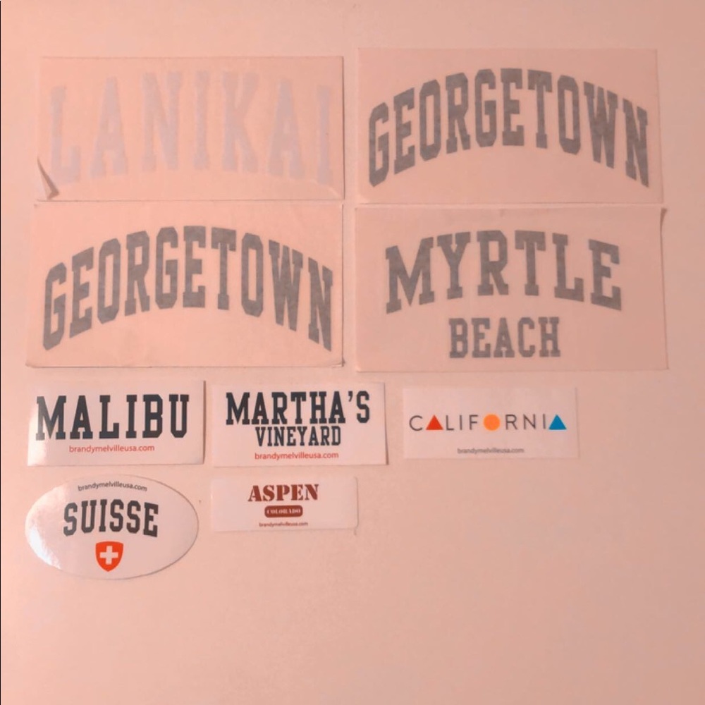 Brandy Melville location stickers